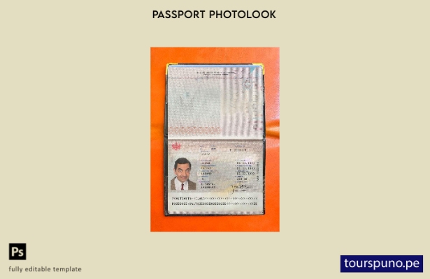 Plantilla de apariencia de foto de pasaporte de Austria lista para imprimir